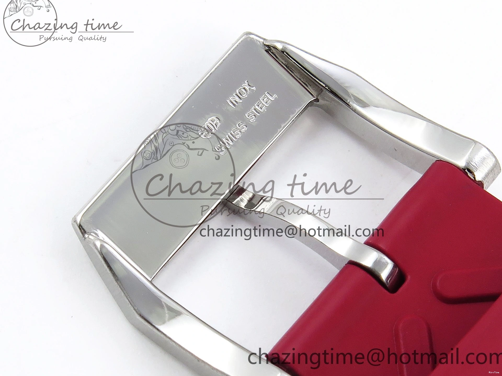 MIROTIME 0301 Reliable Portuguese Chrono IW3716 Z+F 1:1 Best Edition Red Dial on Red Rubber Strap A 7015